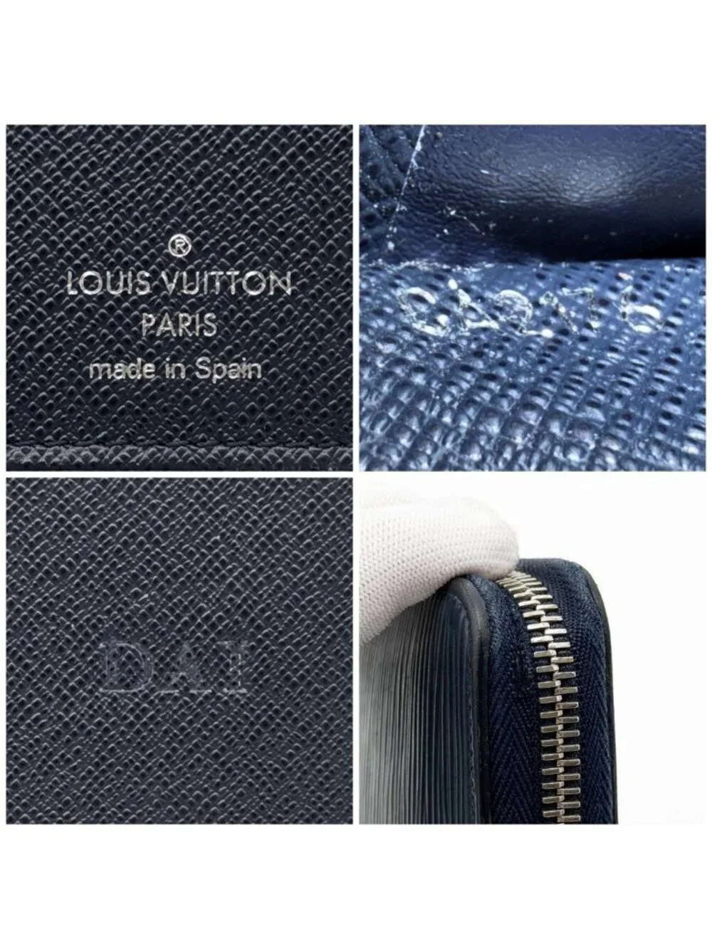 Louis Vuitton Zippy Wallet Vertical Epi Navy Round